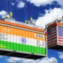 shipping containers with flags india usa 3d illustration 90x90