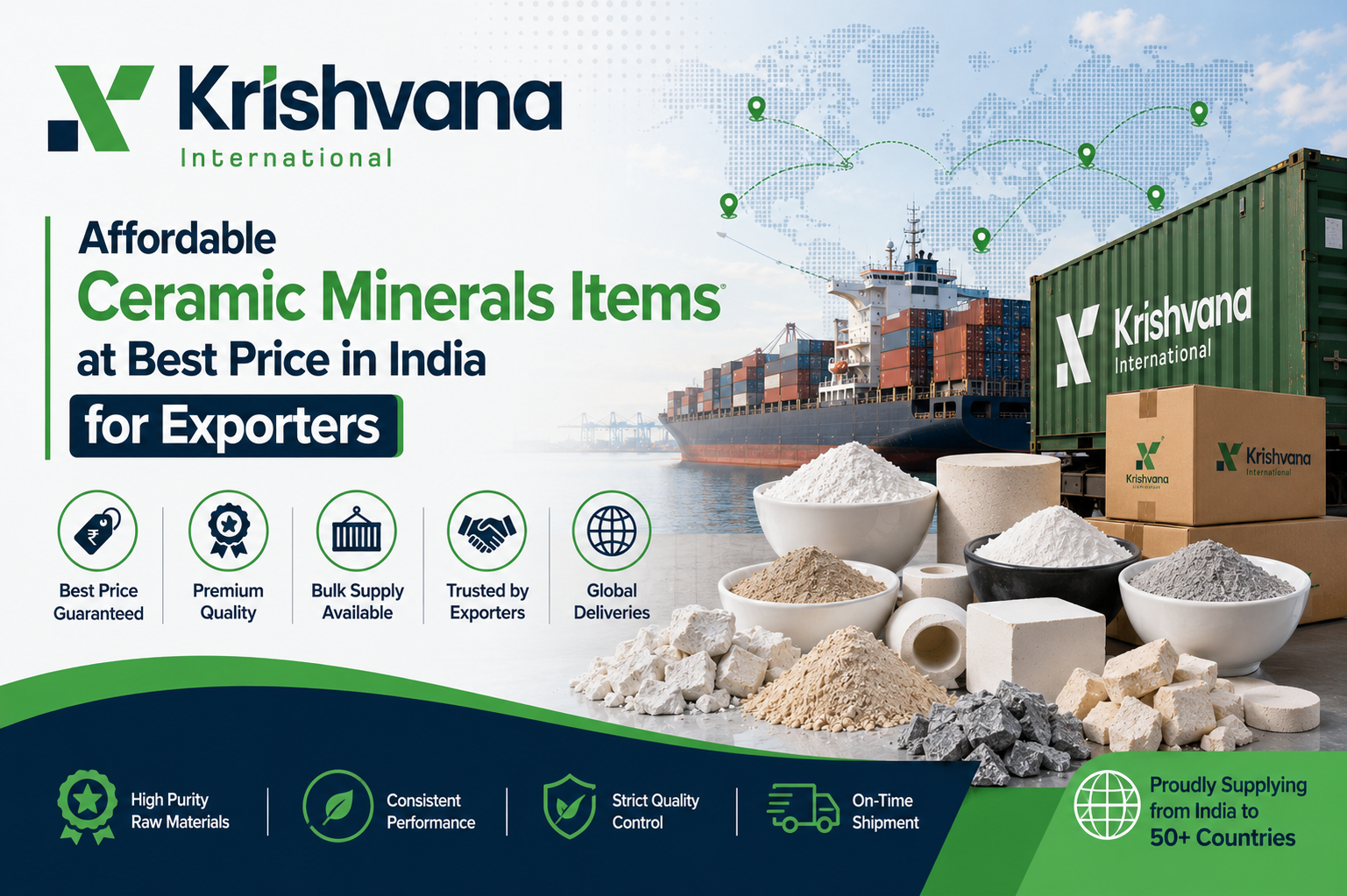 Affordable Ceramic Minerals Items at Best Price in India for Exporters